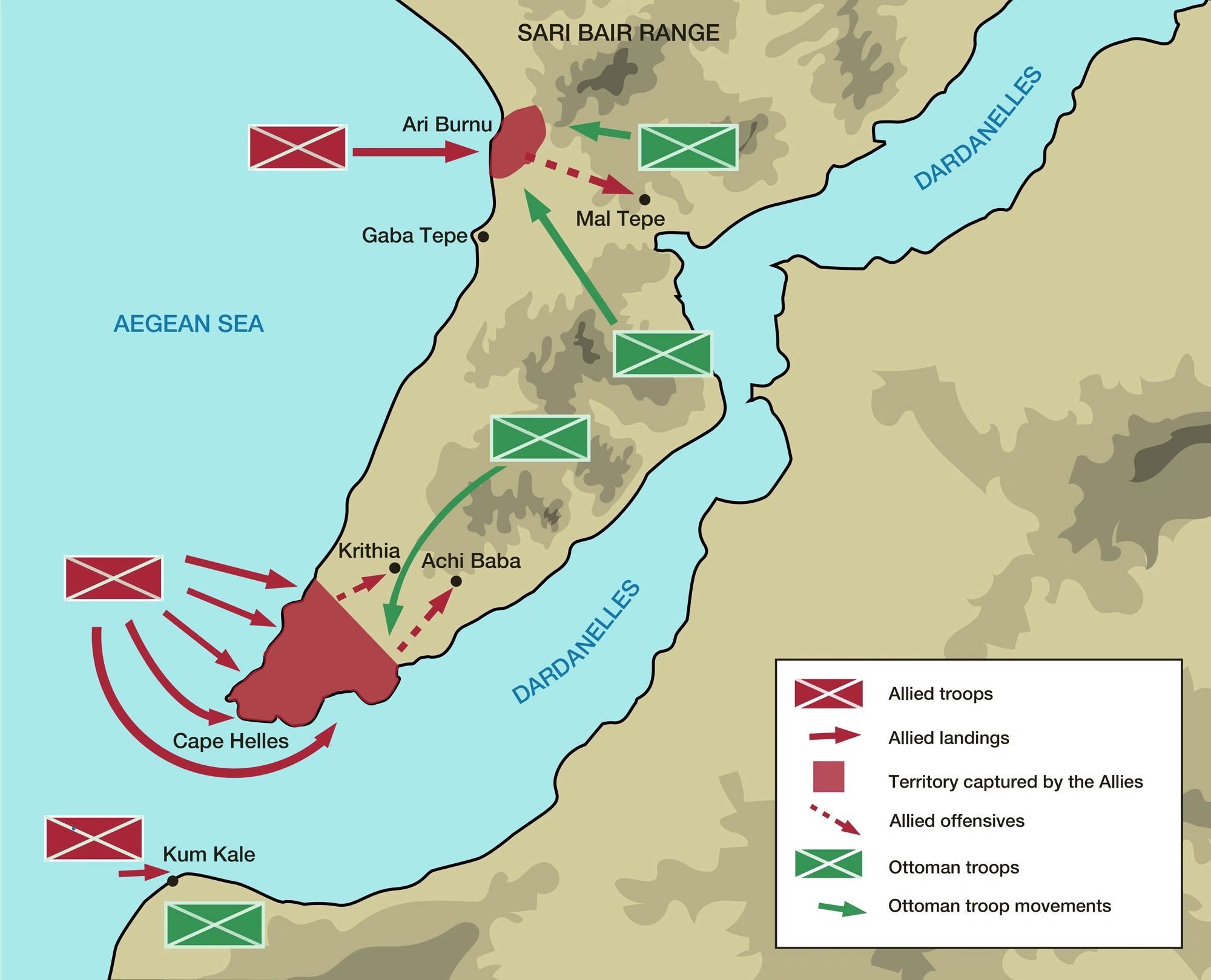 Gallipoli Invasion Map